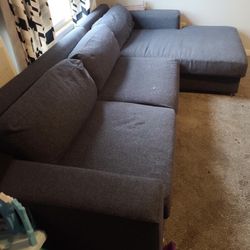 Gray Sectional 2Pc 