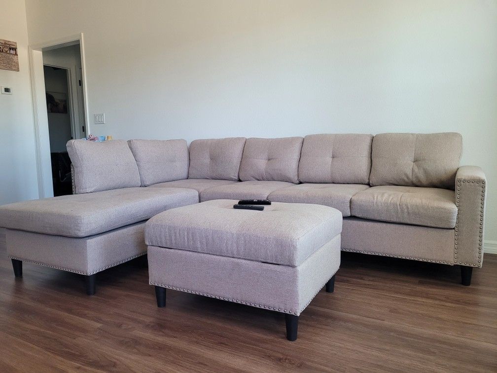 Sectional With Ottoman