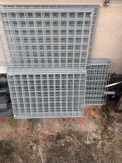 Utility metal racks 500 obo 7 total 4 shelves each