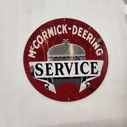 McCormick Deering Farm Tractor Service Steel Metal Sign 