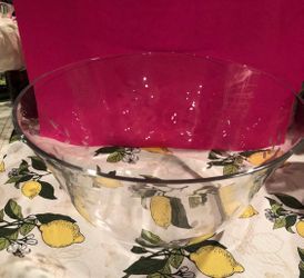 Large Clear Glass Mixing Bowl
