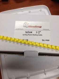 Binding combs 1/2 inch yellow