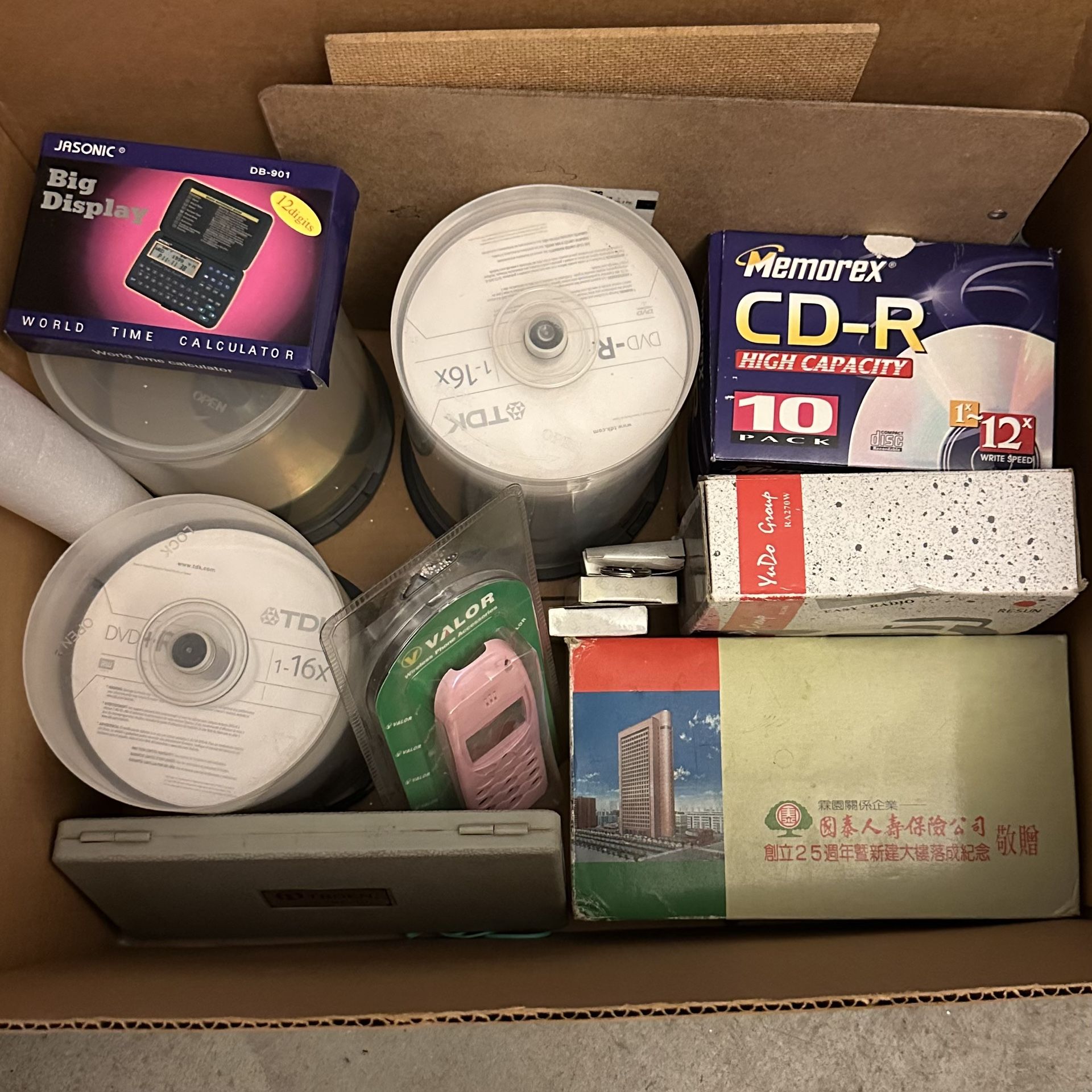 Large Box Of Vintage Electronics Etc
