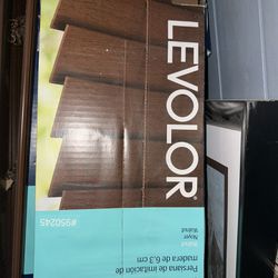 LEVOLOR 2.5-in Slat Width 52-in x 72-in Cordless Walnut Faux Wood Room Darkening