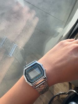 Silver watch Sharp 50m water resistant