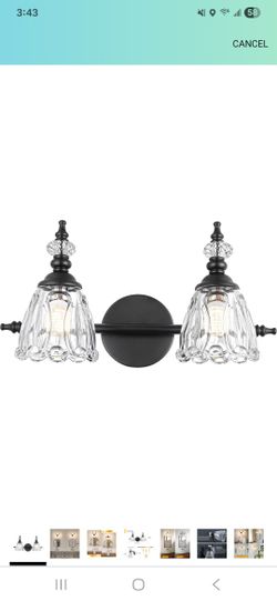 Matte Black Vanity Light - Farmhouse Bathroom Light Fixture