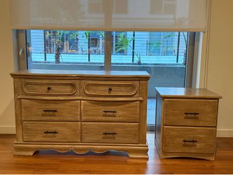 Solid Wood Dresser and Bed Side Table
