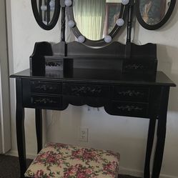 Black vanity ,Altar,Witchy decor 