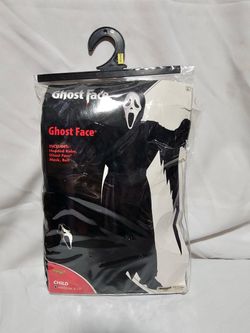 Youth Ghost face Costume Size Medium 8/10