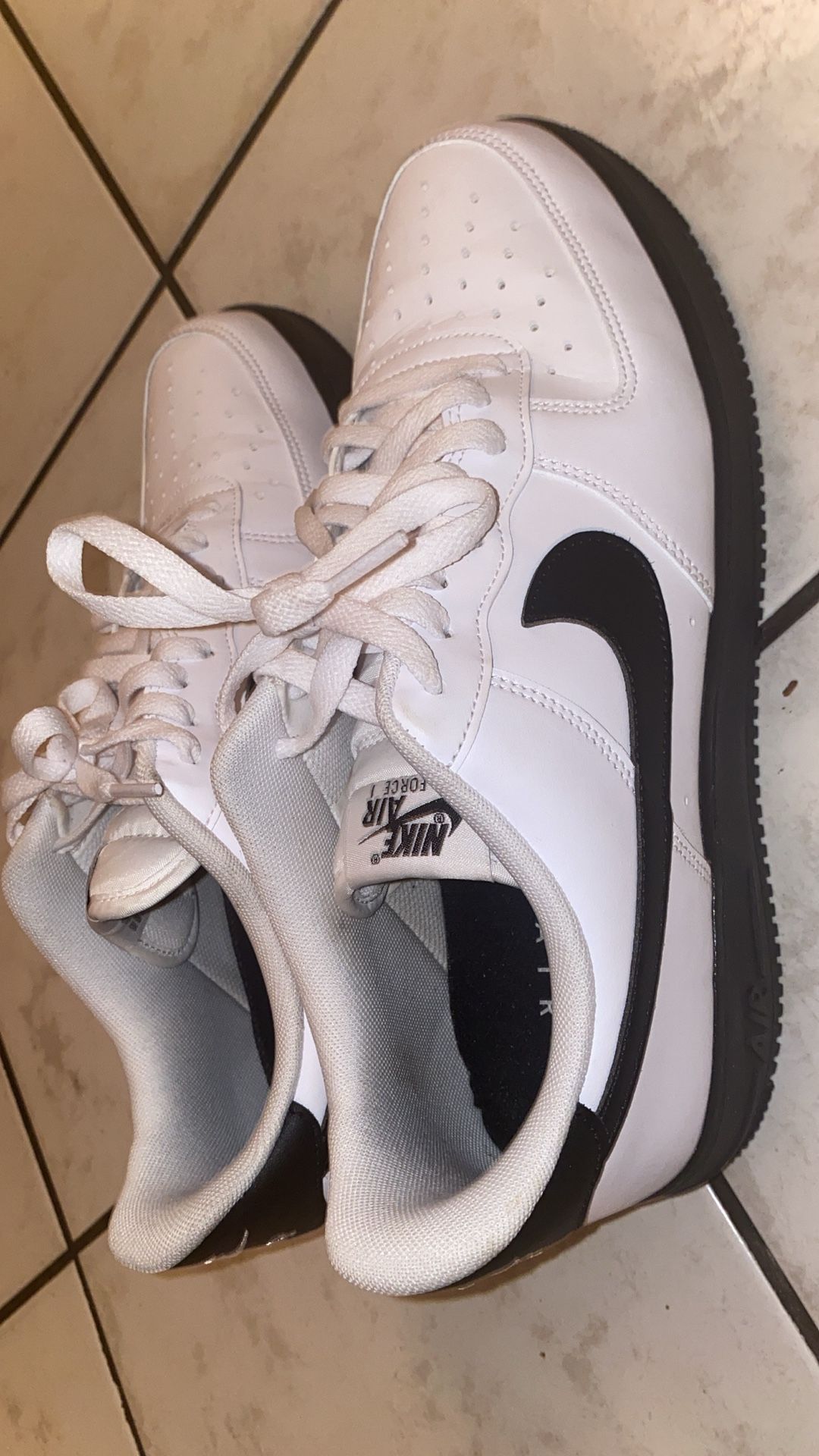 Nike Air Force 1 Size 12 Used White And Black 