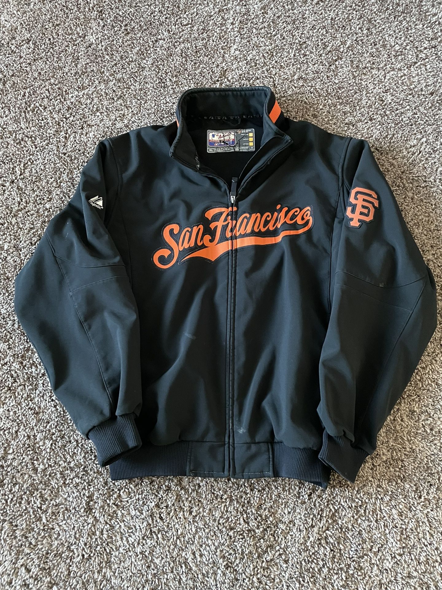 Majestic San Francisco Giants Therma-Base Fleece Lined Full-Zip Jacket Mens XL
