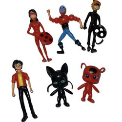 Ladybug & Cat Noir Figures 6 Piece Playset