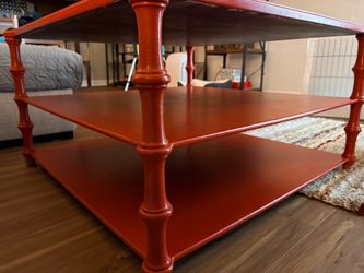 Bassett Furniture Three-Tier Solid Wood Coffee Table