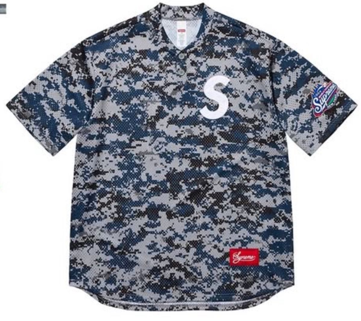 Supreme S logo baseball Henley Jersey