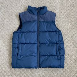 Kids Navy Blue Puffer Vest Size 7-8