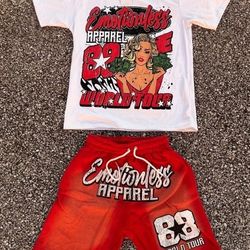 Selling Short Sleeve T-Shirt Emotionless Apparel 88 World Tour Pure Cotton T-Shirt, Red Cool And Comfortable Summer Versatile Clothing Just a T-Shirt