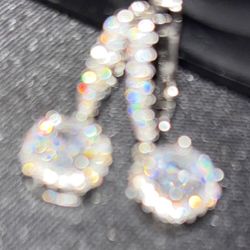2-Carat White Sapphire Earrings Set In 925 Sterling Silver