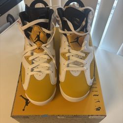 Air Jordan 6 Retro Yellow Ochre Size 9.5M 