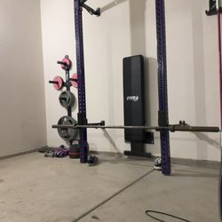 PRX Wall-Mounted Squat Rack + Folding Bench