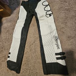 Scorpion Brand Leather Motorcycle Pants-M