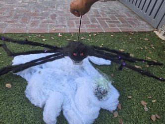 New Halloween Hairy Spider w/LED Lights