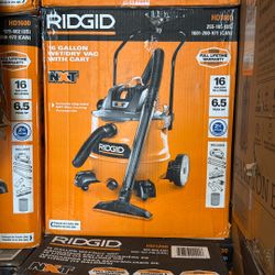 Ridgid 16 Gallon Wet And Dry Vacuum With Cart