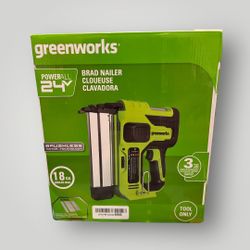 Greenworks 24V Brushless Cordless Brad Nailer 