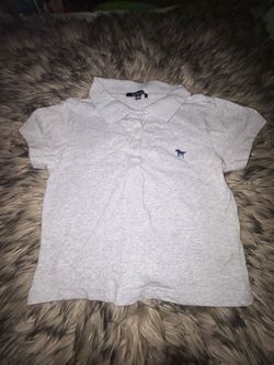 Gray Collared Crop Top