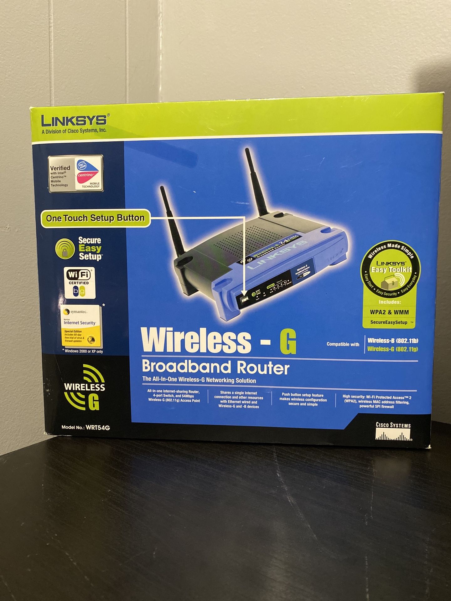 Linksys Cisco Systems WRT54G 2.4GHz 802.11g Wireless G Broadband Router