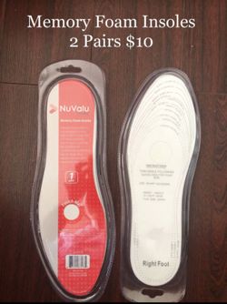 Memory Foam Insoles 🦶 Molds to your foot🦶for Comfort Walking🚶 Cut to fit any shoes Men or Women 2 pairs for $10 or Or $6 a pair