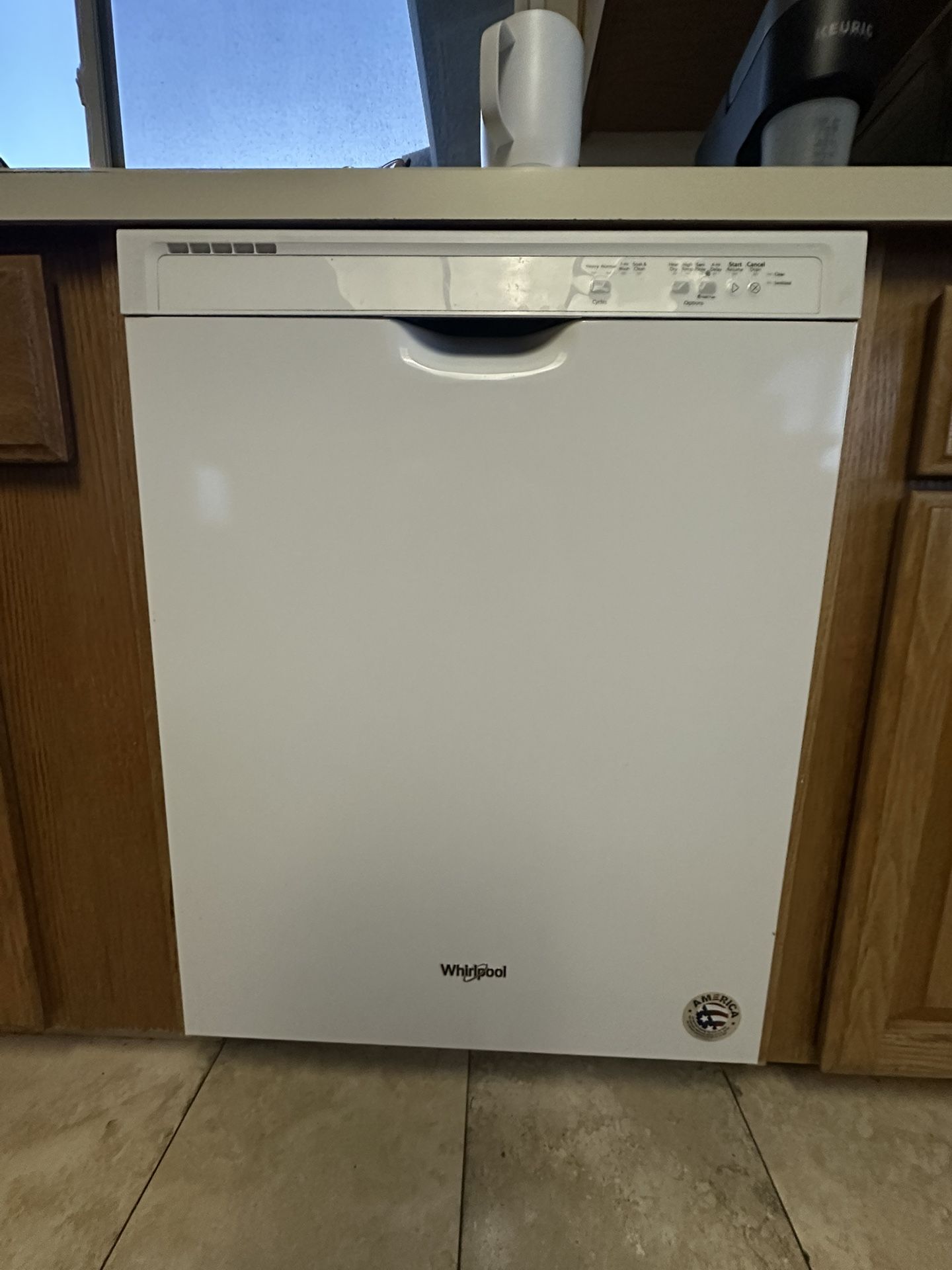 Whirlpool White Energy Star Dishwasher, With One Hour Cycle