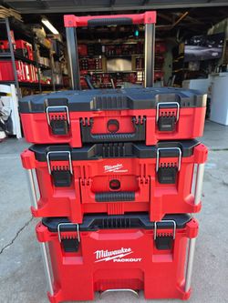 Brand New Milwaukee Packout 22" Rolling Tool Box, 22" Large Tool Box and 16" Medium Tool Box - Modular Storage System