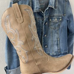 Aeropostale Denim Jacket And Matching New Cowboy Boots 