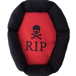 Halloween Coffin Pet Bed 22”x18” Horror Spooky Bed For Pets Brand New (Numerous Available)