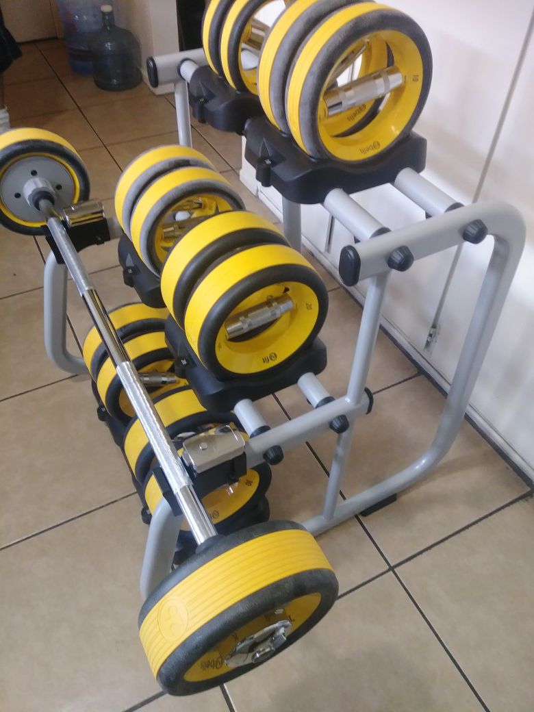 Nubell Dumbbells set With rack and Bar