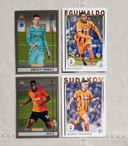 FC Shakhtar Donetsk Soccer Cards Bundle 4 Included