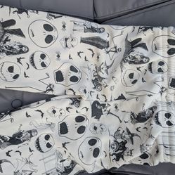 Nightmare Before Christmas Joggers - Jack & Sally Sketch Print