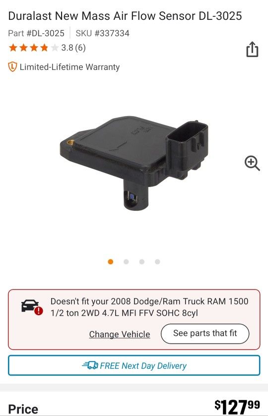 New Mass Air Flow Sensor