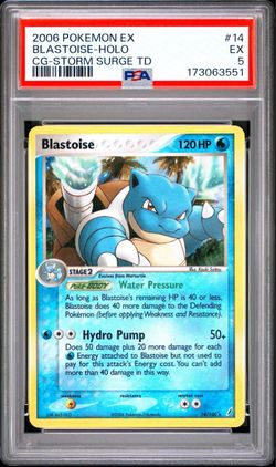 2006 Pokémon EX Storm Surge Blastoise Holo #14/100 PSA 5