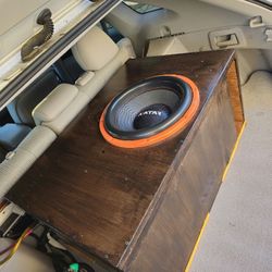 15 inch custom subwoofer box enclosure with deaf bonce avatar svl subwoofer dual 2ohm