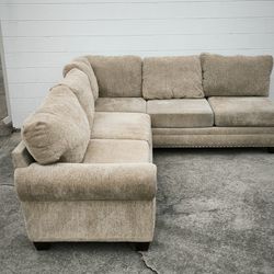 Free Delivery....2 Piece Beige Sectional 