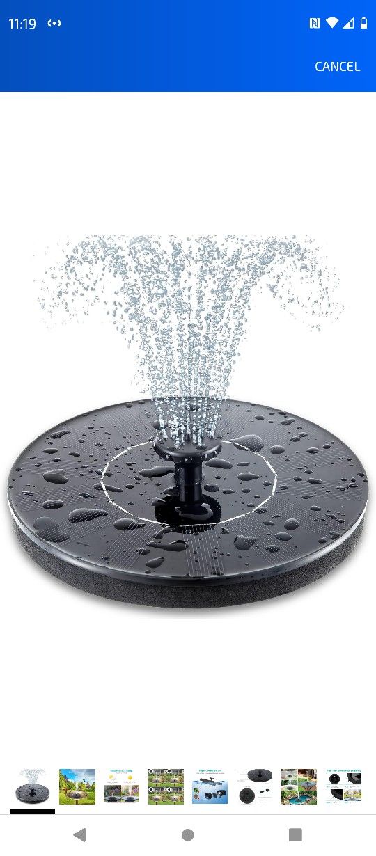 Solar Bird Bath Fountains Pump