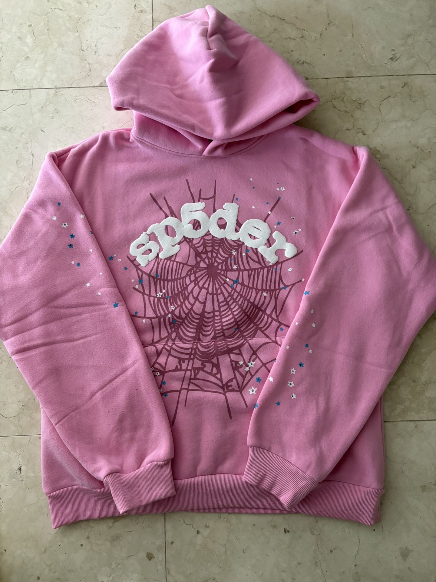 Pink and White spider hoodie
