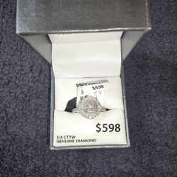 Forever Bride 10k White Gold 3/4 cttw Diamond Ring