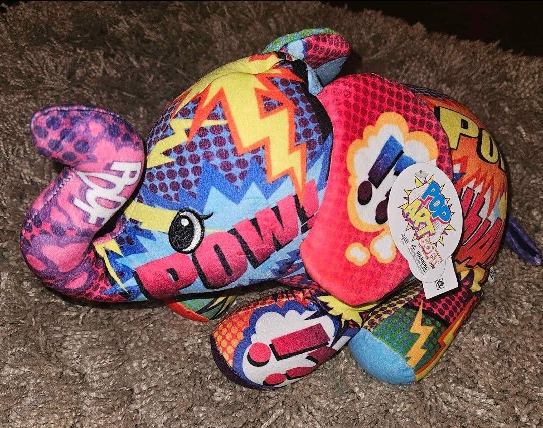 New With Tags Pop Arts 10" Soft Wham Elephant Mammoth
