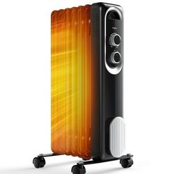 Brand New 1 Left BLACK OIL-FILLED RADIATOR (contact info removed) watts & Temp Control BNIB NEVER USED 