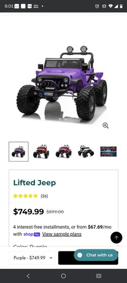 Ryder lifted jeep power wheel