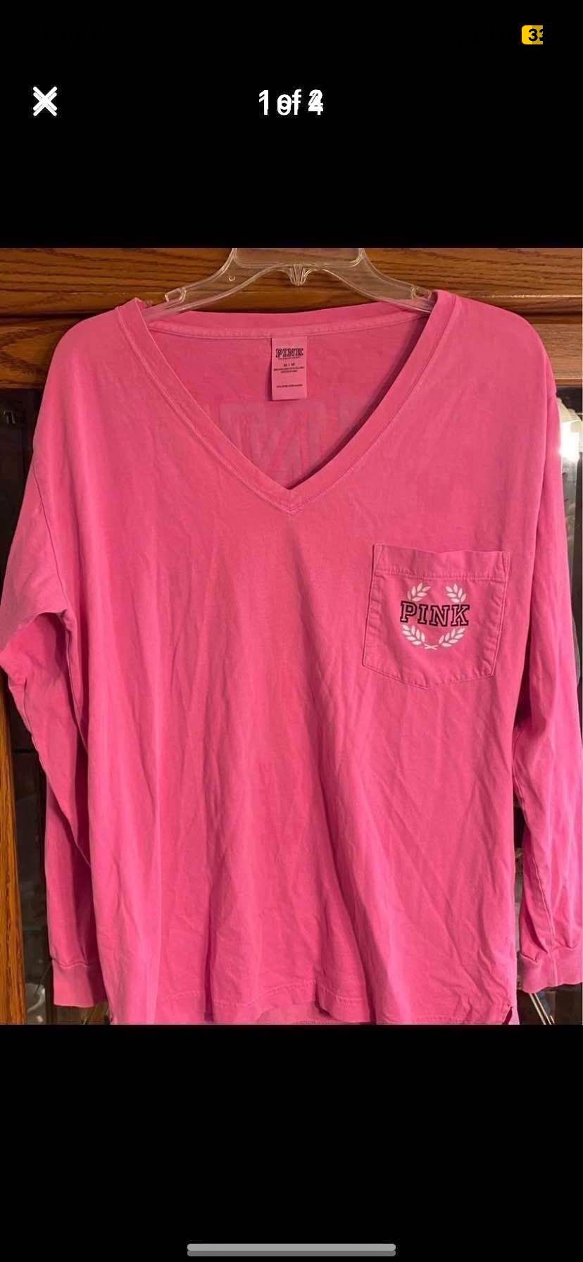 Ladies Pink Long Sleeve Shirt