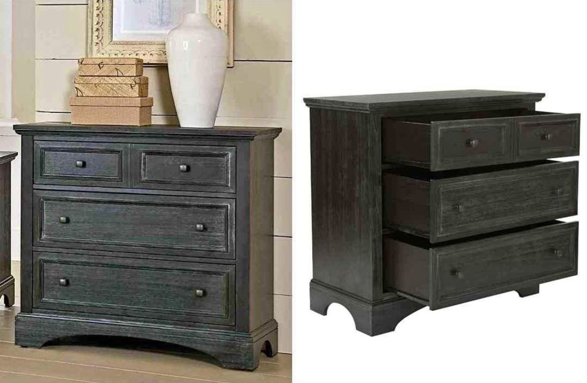 38in Wide solid wood Dresser black New in box