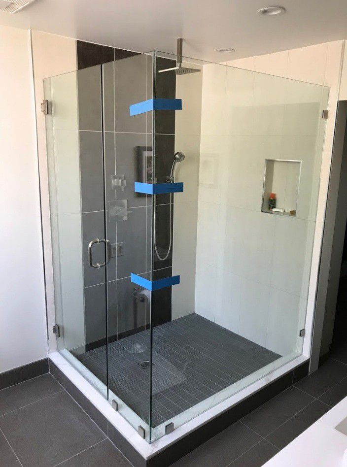 Shower doors railing mirrors
